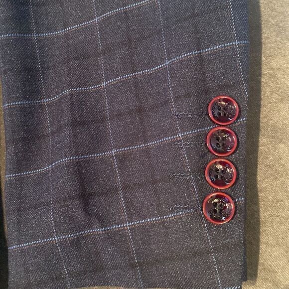 Men’s Mogu Plaid 3 Piece Suit Jacket 40 Pants 36 NWT - Picture 9 of 16